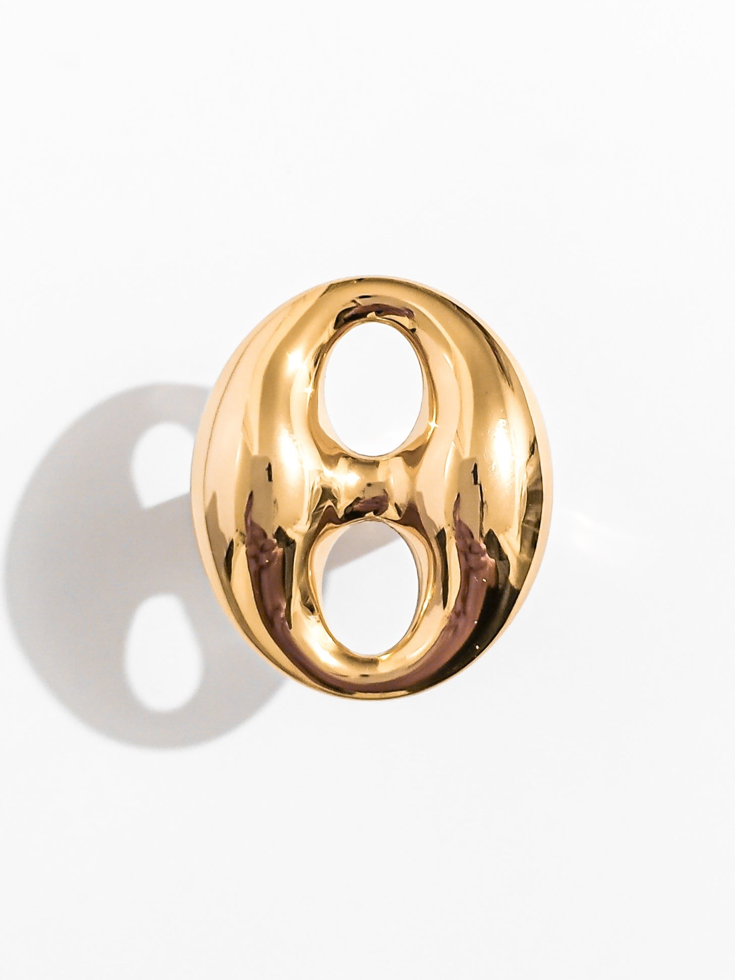 Boucles d'oreilles Grain de café Acier inoxydable Or 10mm Boucles d'oreilles Grain de café Acier inoxydable Or 10mm