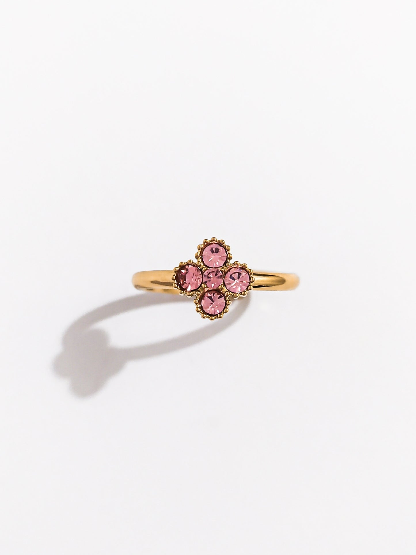 Bague Trèfle Rose